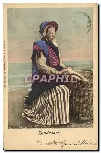 Cartes postales Zandvoort Femme Folklore