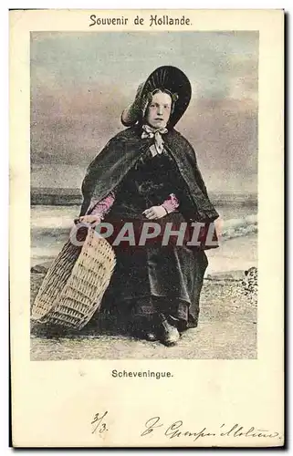 Cartes postales Scheveningen Femme Folklore