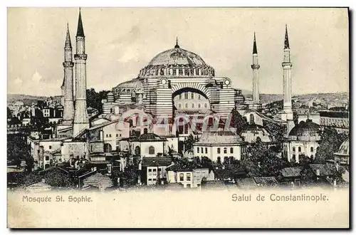 Ansichtskarte AK Mosquee St Sophine Salut de Constantinople