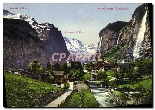 Cartes postales Lauterbrunnen Staubbach Grosshorn