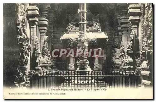 Cartes postales Grande Pagode de Madura Le Lingam d Or