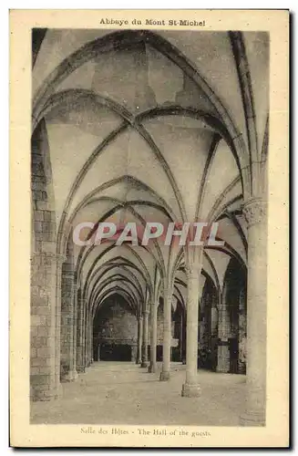 Cartes postales Abbaye du Mont St Michel Salle des hotes