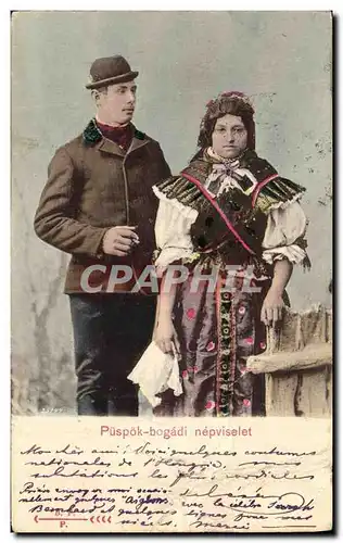 Cartes postales Puspok Bogadi Nepviselet Hongri Folklore Costume