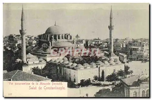 Cartes postales Salut de Constantinople Vue Panoramique de la Mosquee Bayazid