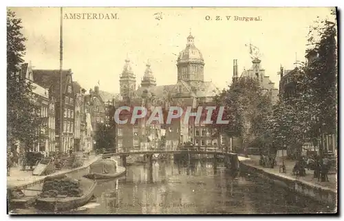 Ansichtskarte AK Amsterdam Burgwal