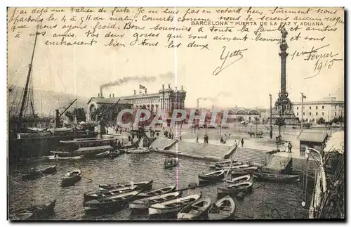 Cartes postales Barcelona Puerta de la Paz y Aduania