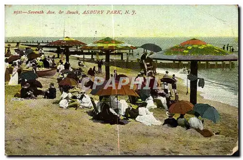 Cartes postales Seventh Ave Beach Asbury Park