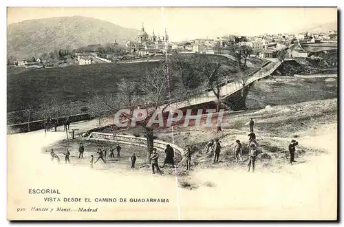 Ansichtskarte AK Escorial Vista Desde El Camino De Guadarrama Enfants