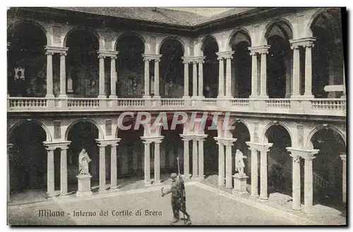 Ansichtskarte AK Milano Interno del Cortile di Brera