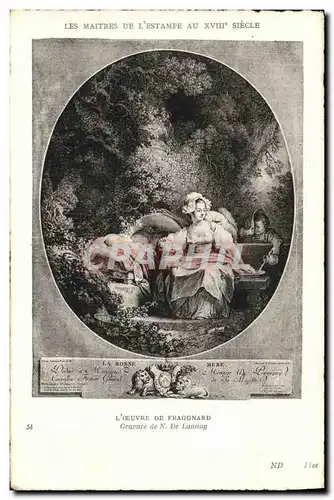 Cartes postales Les Maitres De L Estampe Au 18eme Fragonard LaunayLa bonne mere