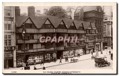 Ansichtskarte AK Old Houses Holborn Showing Entrance To Staple Inn London