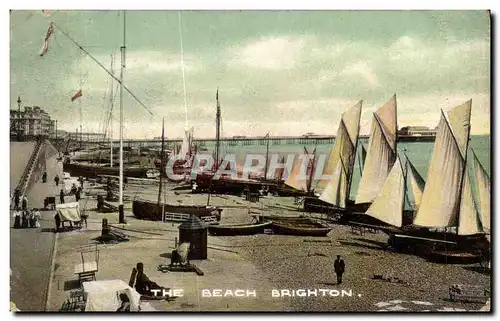 Cartes postales The Beach Brighton Bateaux