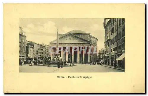 Ansichtskarte AK Roma Pantheon Di Agrippa