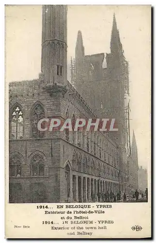 Cartes postales En Belgique Ypres Exterieur de l hotel de Ville