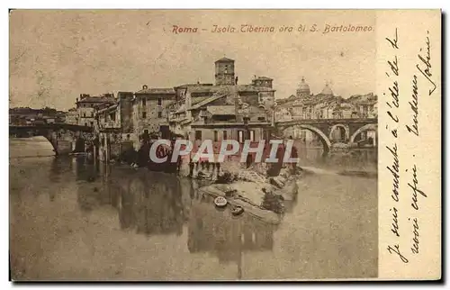 Cartes postales Roma Isola Tiberina ora di S Bartolomeo