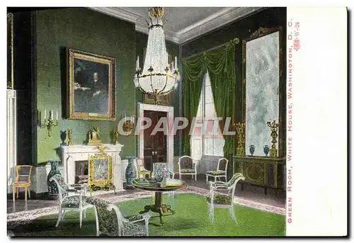 Cartes postales Green Room White House washington D c