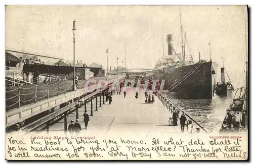 Cartes postales Landing Stage Liverpool Bateau