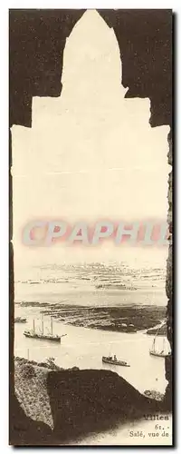 Cartes postales Rabat Sale Vue de la tour Hassan Bateaux