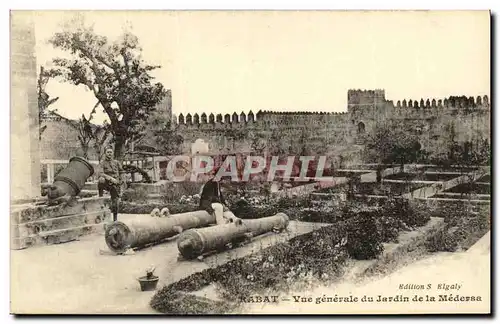 Cartes postales Rabat Vue generale du Jardin de la Medersa