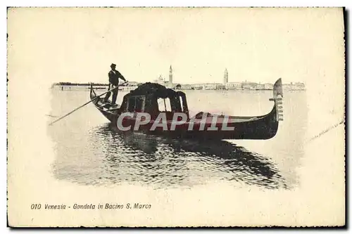 Ansichtskarte AK Venezia Gondola in Bacino S Marco