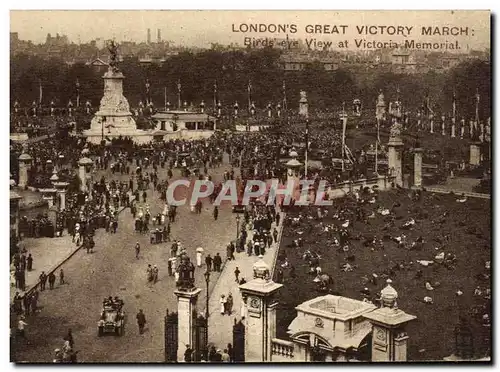 Ansichtskarte AK London s Great Victory March Birds Eye View at Victoria Memorial