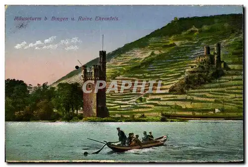 Cartes postales Mauseturm b Bingen u Ruine Ehrenfels