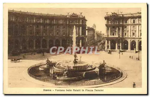 Ansichtskarte AK Roma Fontana delle Naiadi in Piazza Termini