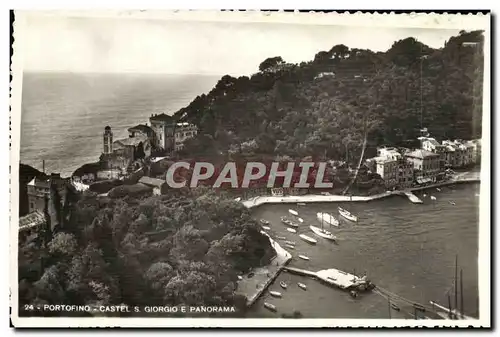 Cartes postales moderne Portofino Castel S Giorgio E Panorama