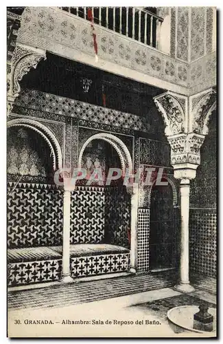 Ansichtskarte AK Granada Alhambra Sala de Reposo del Bano