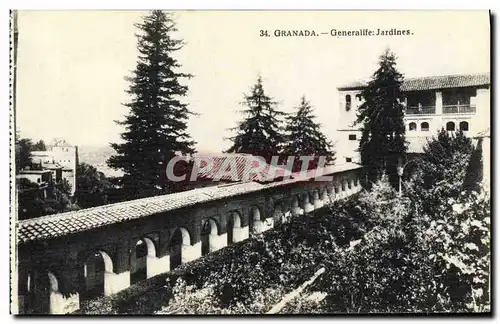 Cartes postales Granada Generalife Jardines