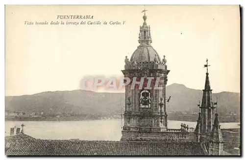 Ansichtskarte AK Fuenterrab�a Vista tomda desde la terraza del Castillo de Carlos V