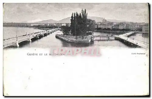 Cartes postales Geneve et Le Mont Blanc