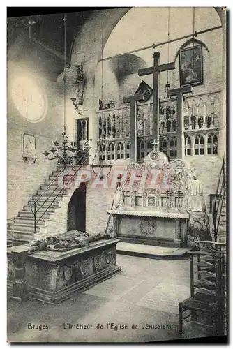 Cartes postales Bruges L Interieur de l Eglise de Jerusalem
