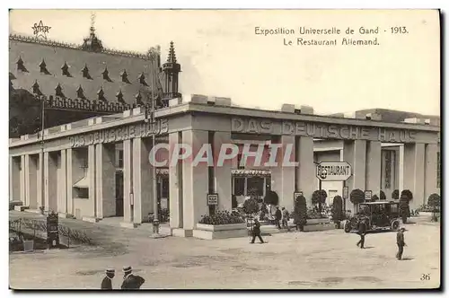 Cartes postales Exposition Universelle de Gand 1913 Le Restaurant Allemand