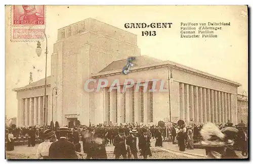 Cartes postales Gand 1913 Pavillon de l Allemagne
