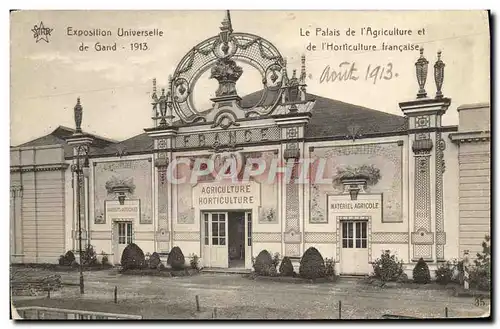 Cartes postales Exposition Universelle de Gand 1913 Le Palais de l Agriculture et de Horticulture francaise