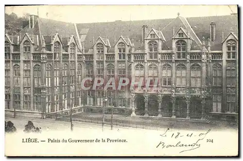 Cartes postales Liege Palais du Gouverneur de la Province