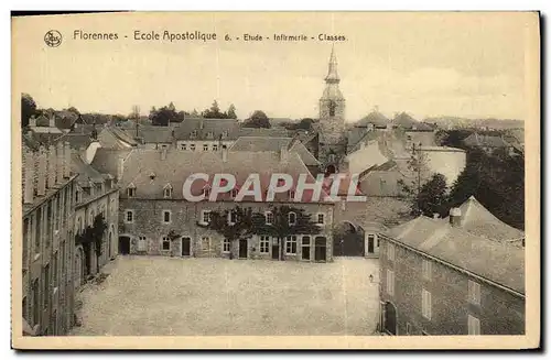 Cartes postales Florennes Ecole Apostolique Etude Infirmerie Classes