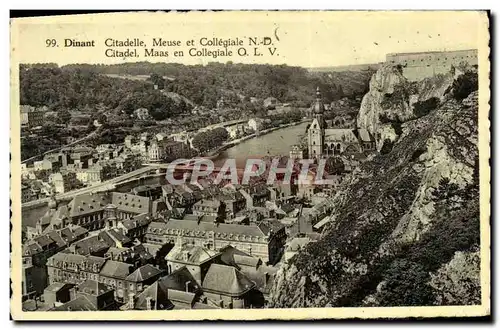 Cartes postales Dinant Citadelle Meuse et Collegiale N D