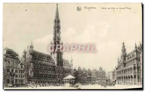 Ansichtskarte AK Bruxelles Hotel de Ville et Grand Place