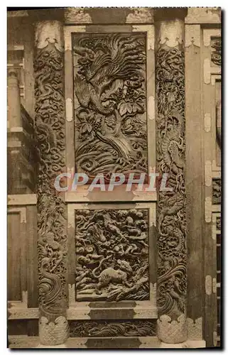 Ansichtskarte AK Bruxelles Laeken La Tour Japonaise Colonnes et Panneaux sculptes du Pavillon d entree