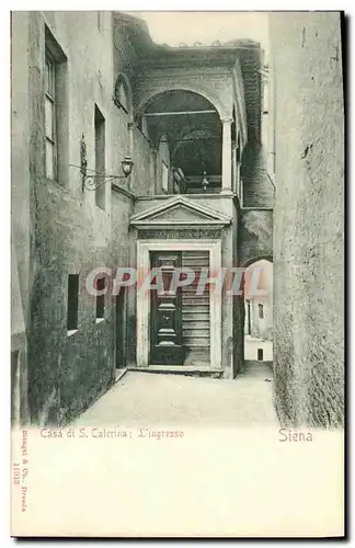 Cartes postales Casa di S Caterina L ingresso Siena