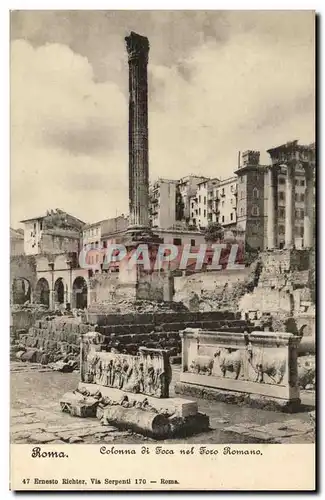 Cartes postales Roma Colonna di Foca net foro Romano