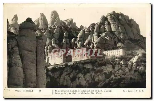 Ansichtskarte AK Montserrat El Monestir des del cami de la Sta Cueva