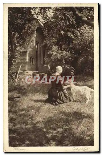 Cartes postales Velunve Chevre Femme