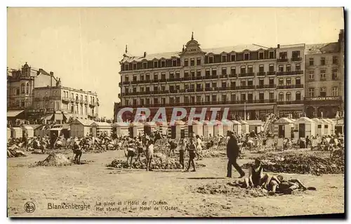 Cartes postales Blankenberghe La Plage et l hotel de l Ocean