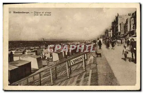 Cartes postales Blankenberge Digue et Plage