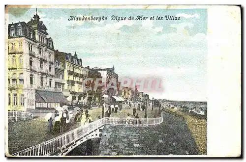 Cartes postales Blankenberghe Digue de Mer et les Villas