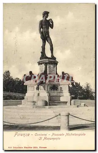 Ansichtskarte AK Firenze Contorni Piazzale Michelangiolo Ji Monumento