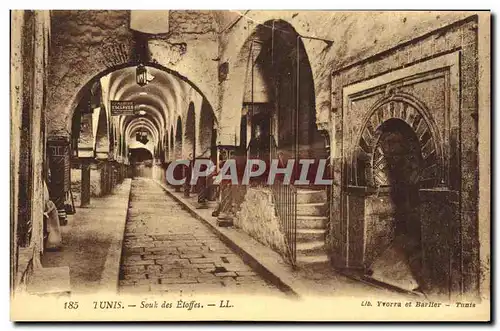 Cartes postales Tunis Souk des Etoffes